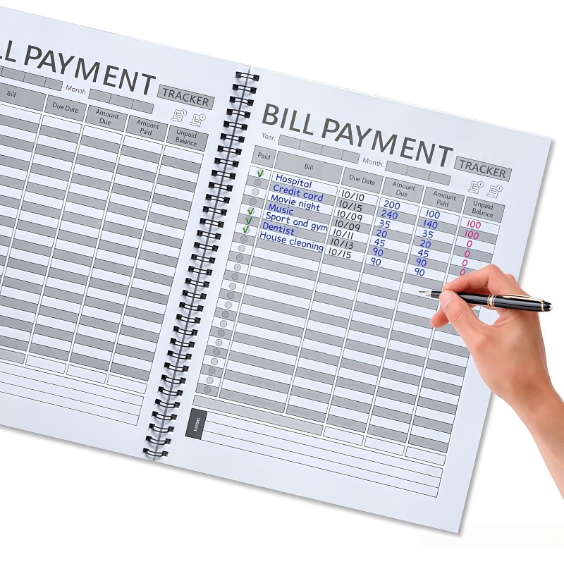 Commercial Printing Books - Agenda per il pagamento mensile delle